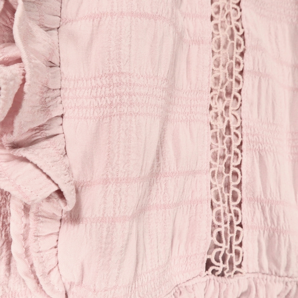 Milk & Honey Blouse Women's Pink Ruffle Tiered Size Large - Picture 8 of 13